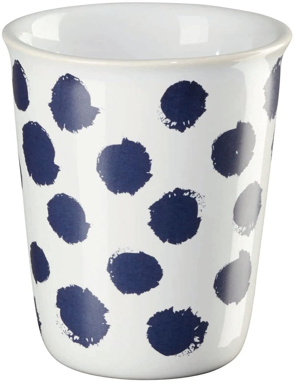 ASA - Espresso cup - white / dark blue / polka dots porcelain - diameter 6.5 cm x height 7 cm - capacity: 0.1 l.