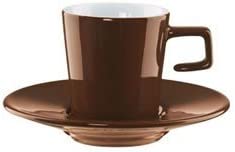 ASA Espresso Cup and Saucer with Caffè Al Bar – 2 Colours Dark Brown