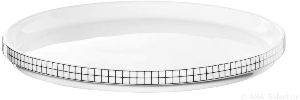 ASA Memphis 18.5 cm dishes set, dinner plate, Ceramic, 2 Squares, Black/White, 16141038