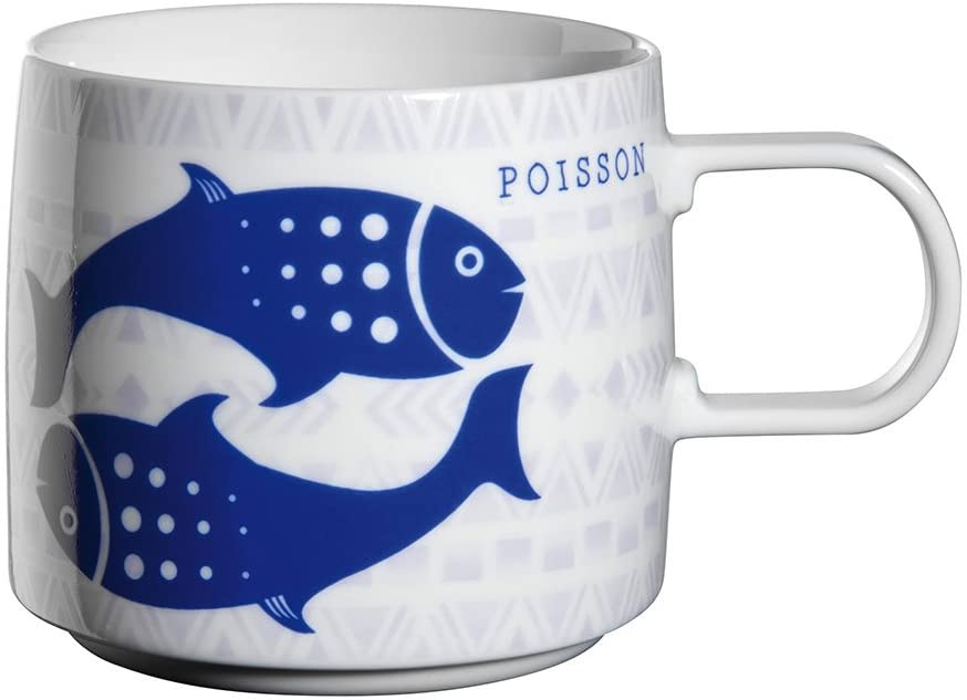 ASA – Mug – Star Signs – Zodiac Fish – Porcelain ø9,5 x h8,6 cm – 0.35 L