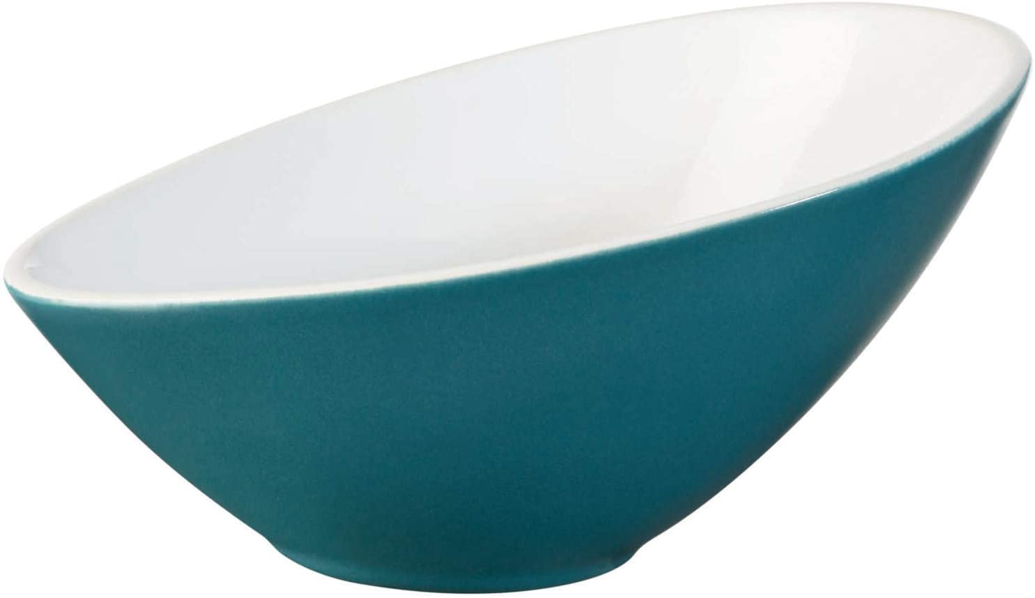 ASA VONGOLE Bowl Asymmetrical, Turquoise L. 22.5 cm