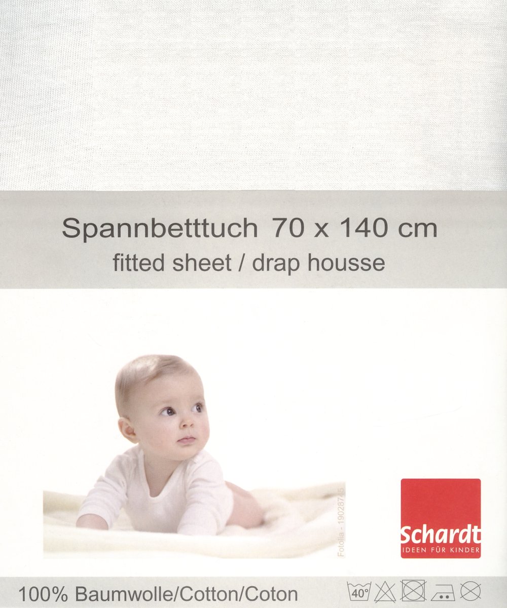 Schardt 13 850 11 Jersey Fitted Sheet, White