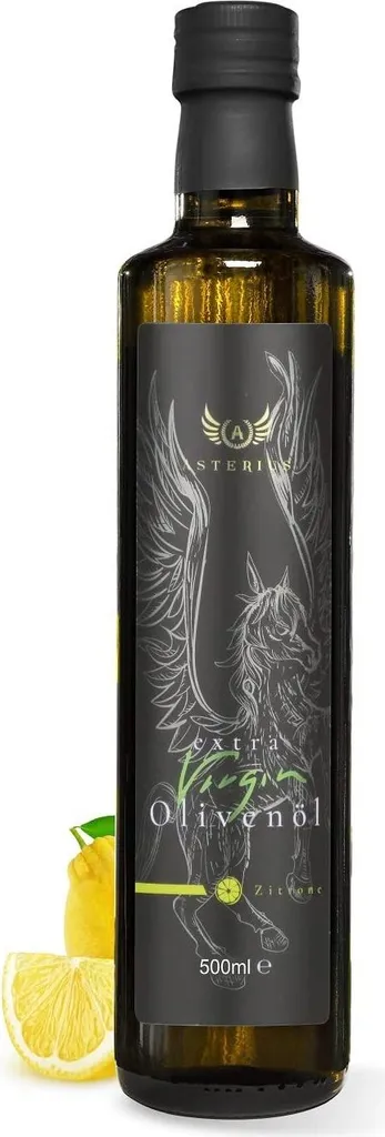 Asterius griechisches Olivenöl mit Zitrone | natives extra, frische Ernte, 100% Koroneiki Olive | mild-fruchtig 500ml