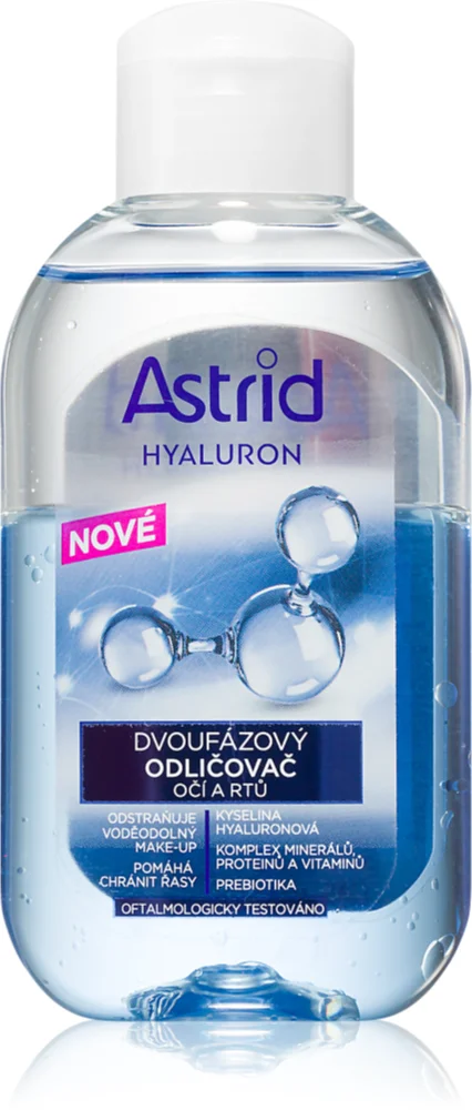 Astrid Hyaluron 2-phase make-up remover water for eyes and lips