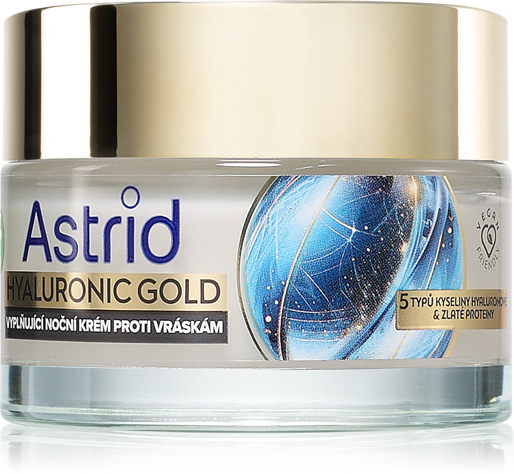 Astrid Hyaluronic Gold Night Cream against wrinkles