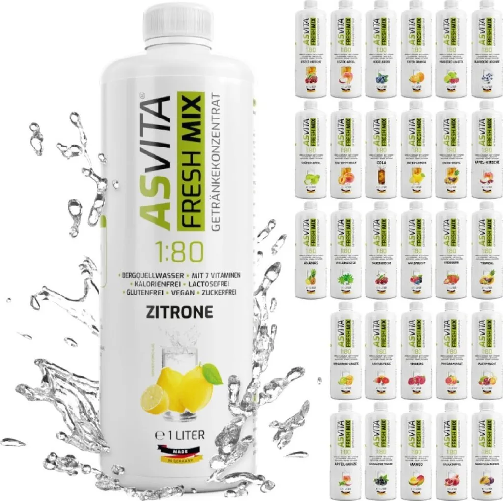 ASVita Fresh Mix Mineralgetränk 1/80 - 1L: Cola *NEU Geschmack: Cola *NEU