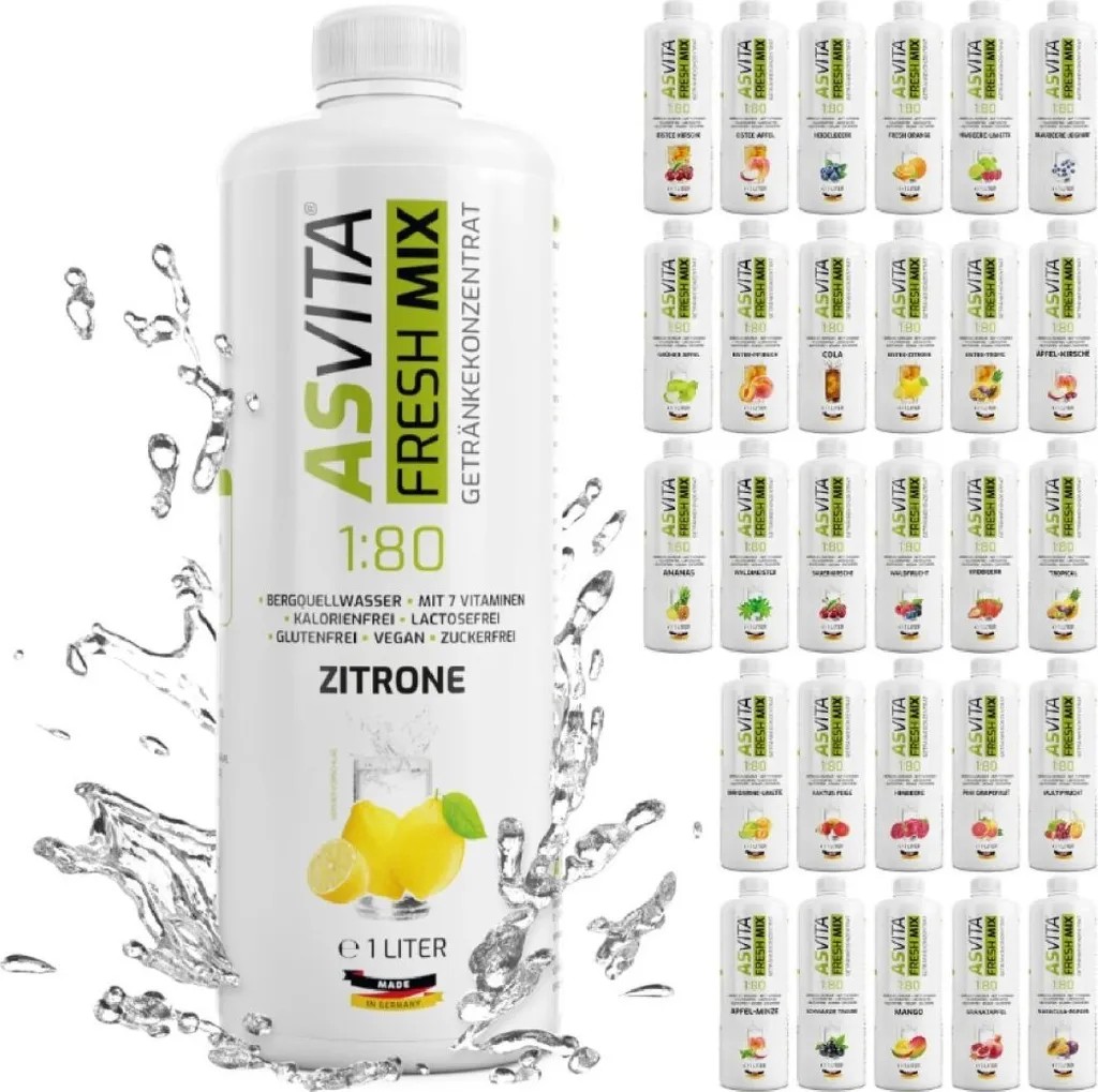 ASVita Fresh Mix Mineralgetränk 1/80 - 1L: pink Grapefruit Geschmack: pink Grapefruit