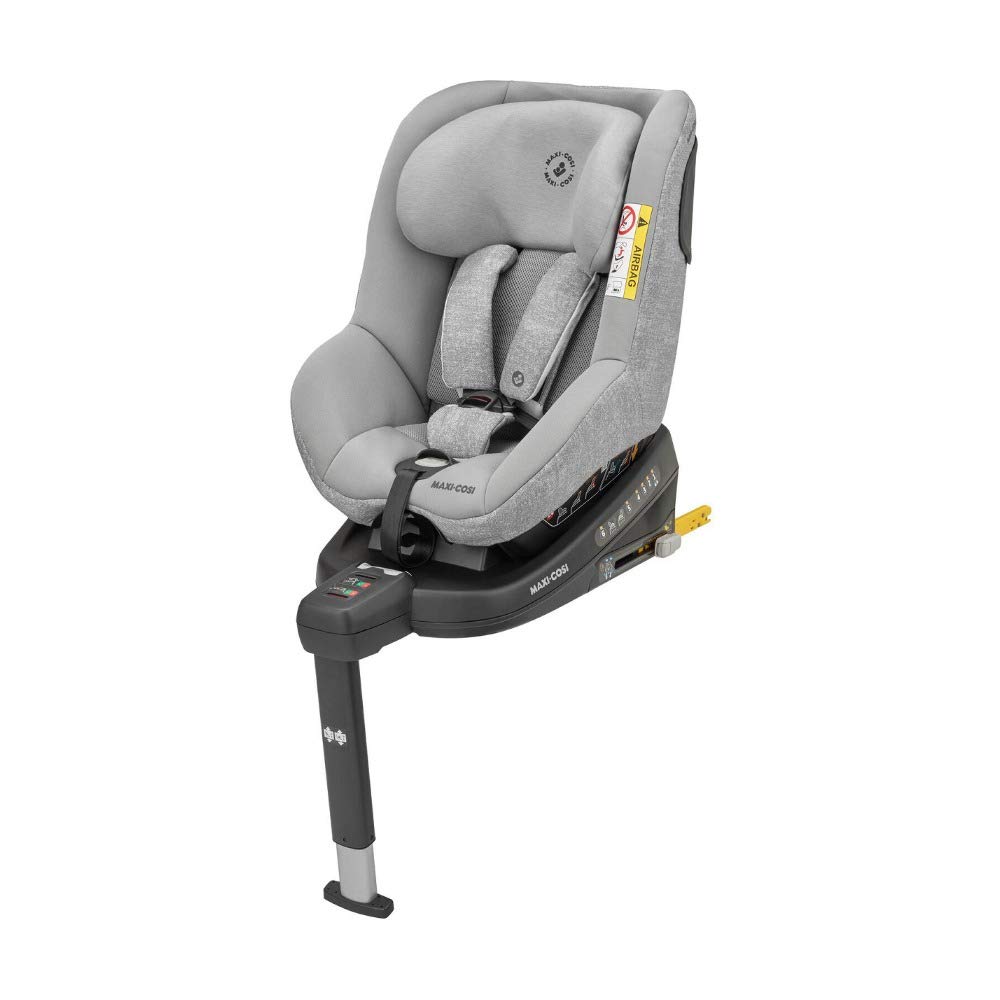 Maxi-Cosi Beryl child seat, suitable for any car thanks to installation with belt or ISOFIX, forward and backward driving, size 0+/1/2 car seat, usable from birth to approx. 7 years (0-25 kg), nomad black