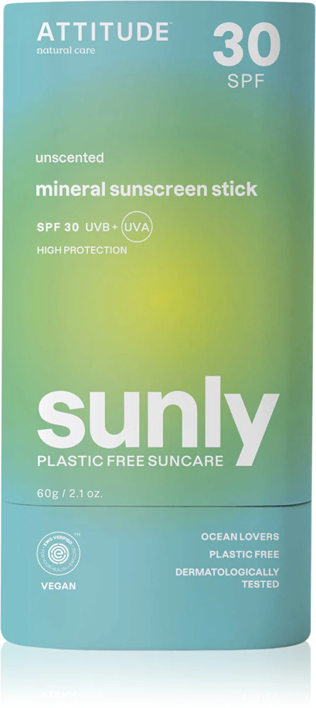 Attitude Sunny Sunscreen Stick mineral sunscreen in the form of a stick