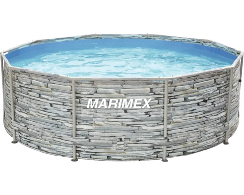 Above-ground pool Framepool Marimex Florida round Ø 305x91 cm without accessories stone look