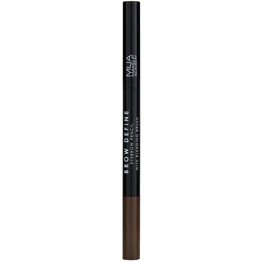 MUA Makeup Academy Brow Define Eyebrow Pencil With Blending Brush, Dark Brown