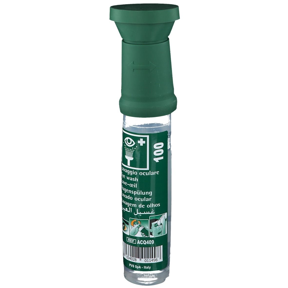 AUGENSPUELFLASCHE Ecolav's eye flap bottle for single use sterile