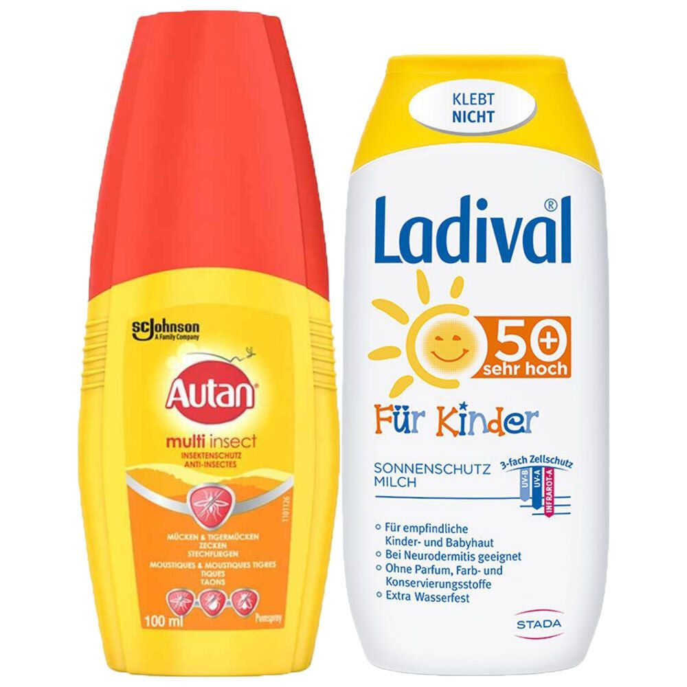 Autan® Multi Insect insect repellent spray + Ladival® children's sunscreen SPF 50+