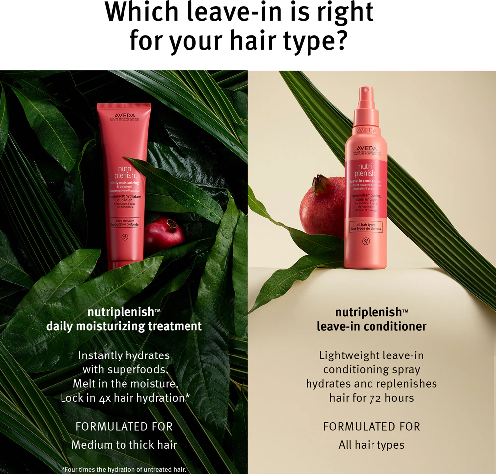 Aveda Nutriplenish™ Leave-In Conditioner smoothing and nourishing heat protection milk in a spray