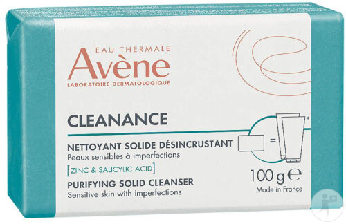 Avène Cleanance Solid Cleanser For Removing Skin Impurities 100g
