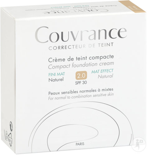 Avène Couvrance Compact Cream Make-Up Mattifying SPF30 Naturel 9.5g