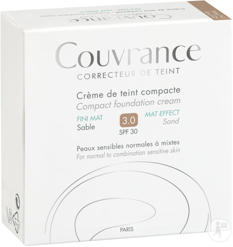 Avène Couvrance Compact Cream Make-Up Mattifying SPF30 Sand 9.5g