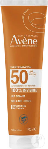 Avène SPF50 Sun Milk 100% Invisible Tube 100ml