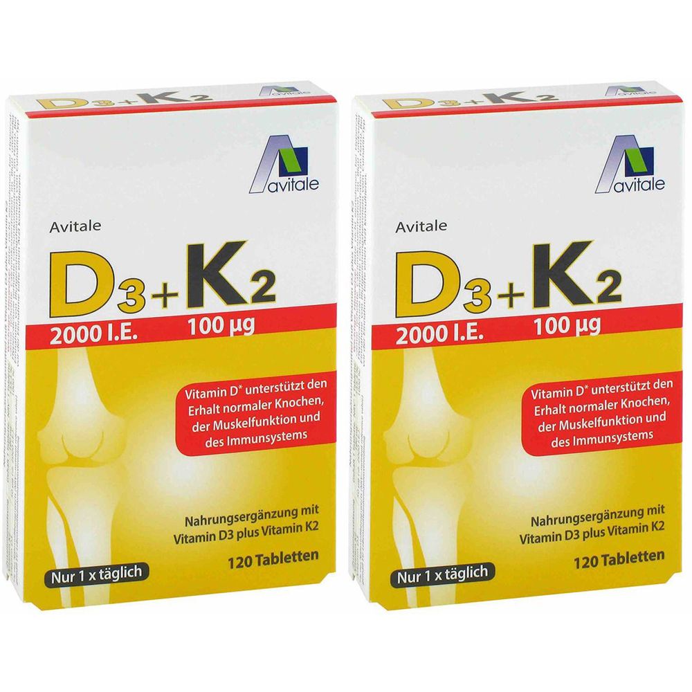 Avitale Vitamin D3+K2 2000 IU