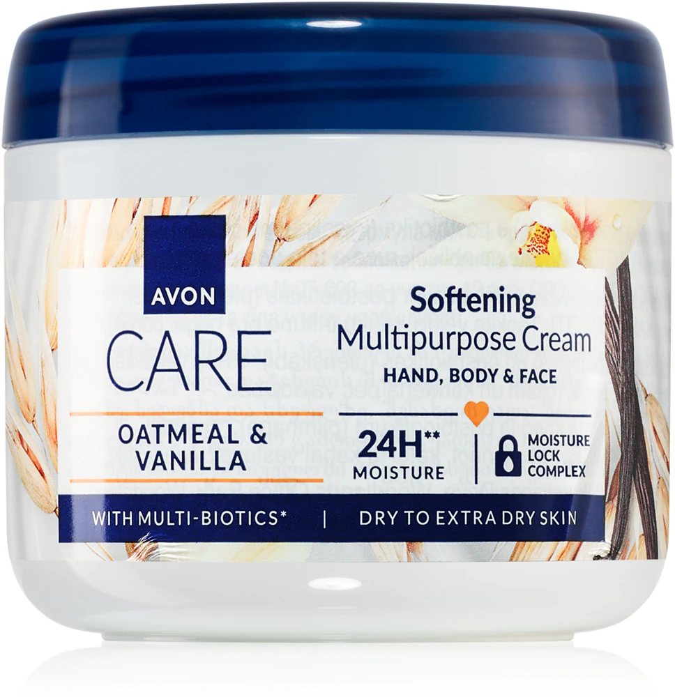 Avon Care Oatmeal & Vanilla Multi-Purpose Cream for Face, Hands and Body