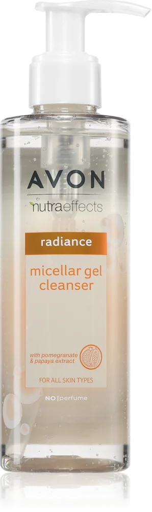 Avon Nutra Effects Radiance Micellar Cleansing Gel for facial skin rejuvenation