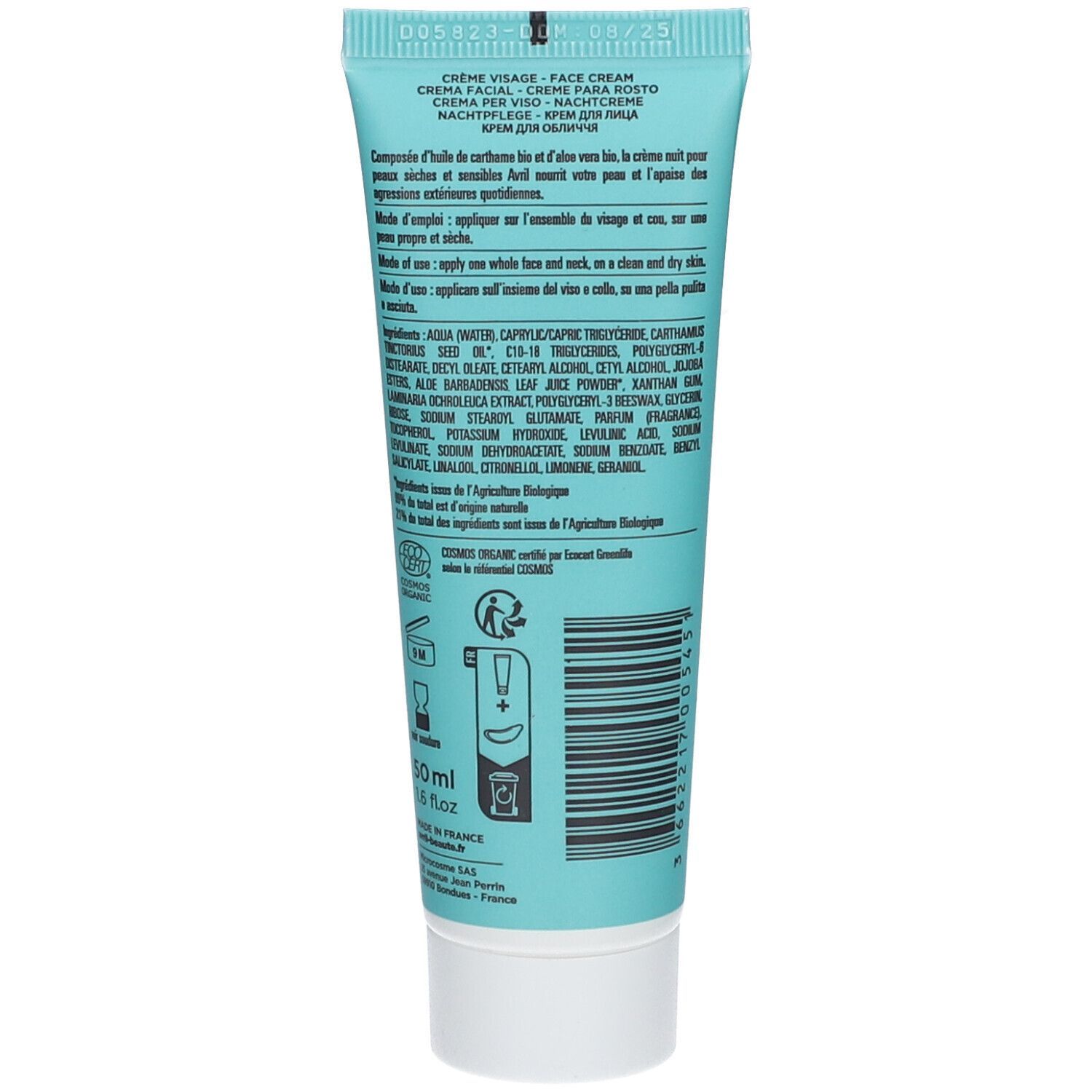 Avril - Nachtcreme Bio-zertifiziert - Trockene & Empfindliche Haut