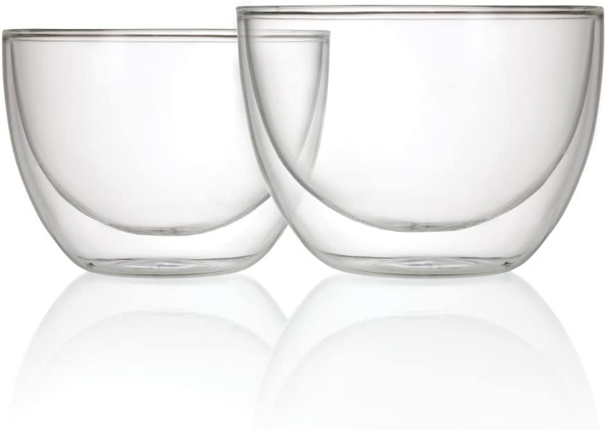 Schott Zwiesel Set of 2 Double Wall Glass Bowls Gift Set - Ice Cream/Dessert Bowls