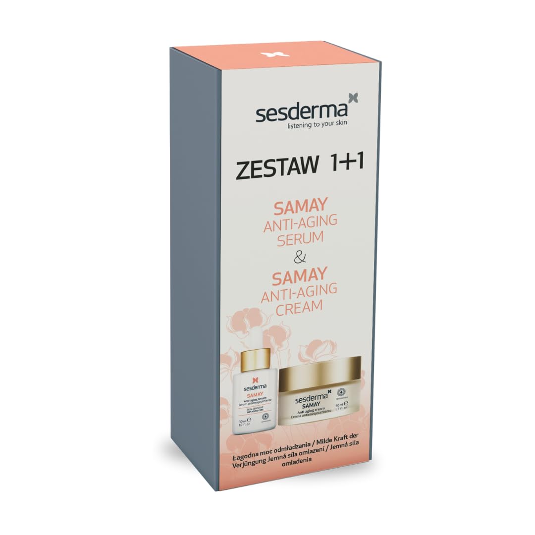 Sesderma Christmas Set Anti-Ageing Samay Cream 50ml & Serum 30ml - For Sensitive Skin with Visible Signs of Ageing