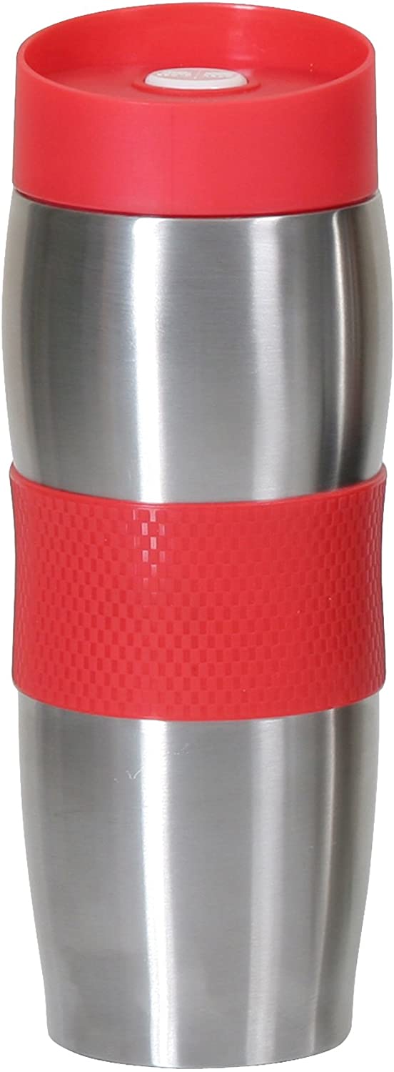 Ingenio von Tefal Axentia 213094 Double-Walled Thermal Flask Stainless Steel/2 oz, Red