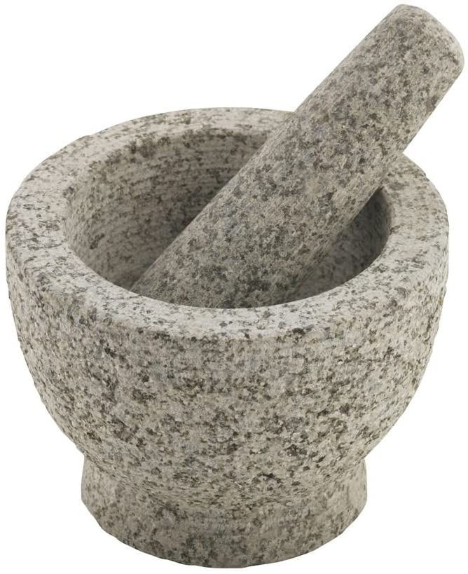 Ingenio von Tefal axentia Granite mortar with pestle, spice mortar in heavy design, dimensions: approx. 15 x 15 x 11 cm