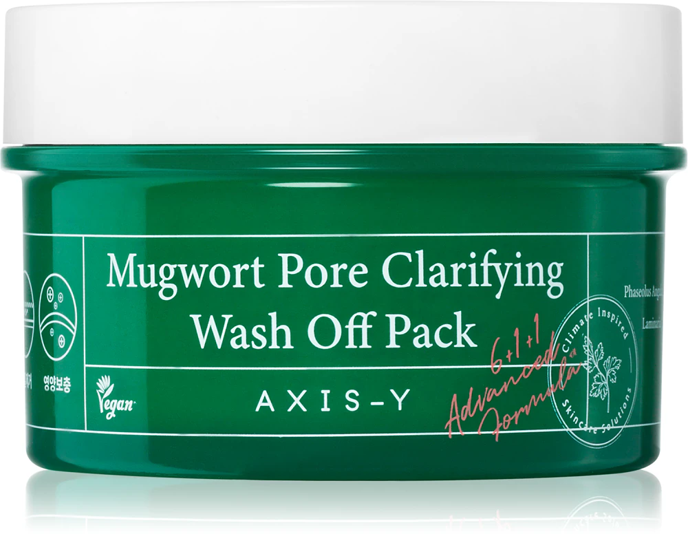 AXIS-Y 6+1+1 Advanced Formula Mugwort Pore Clarifying Wash Off Pack Deep cleansing mask with soothing effect