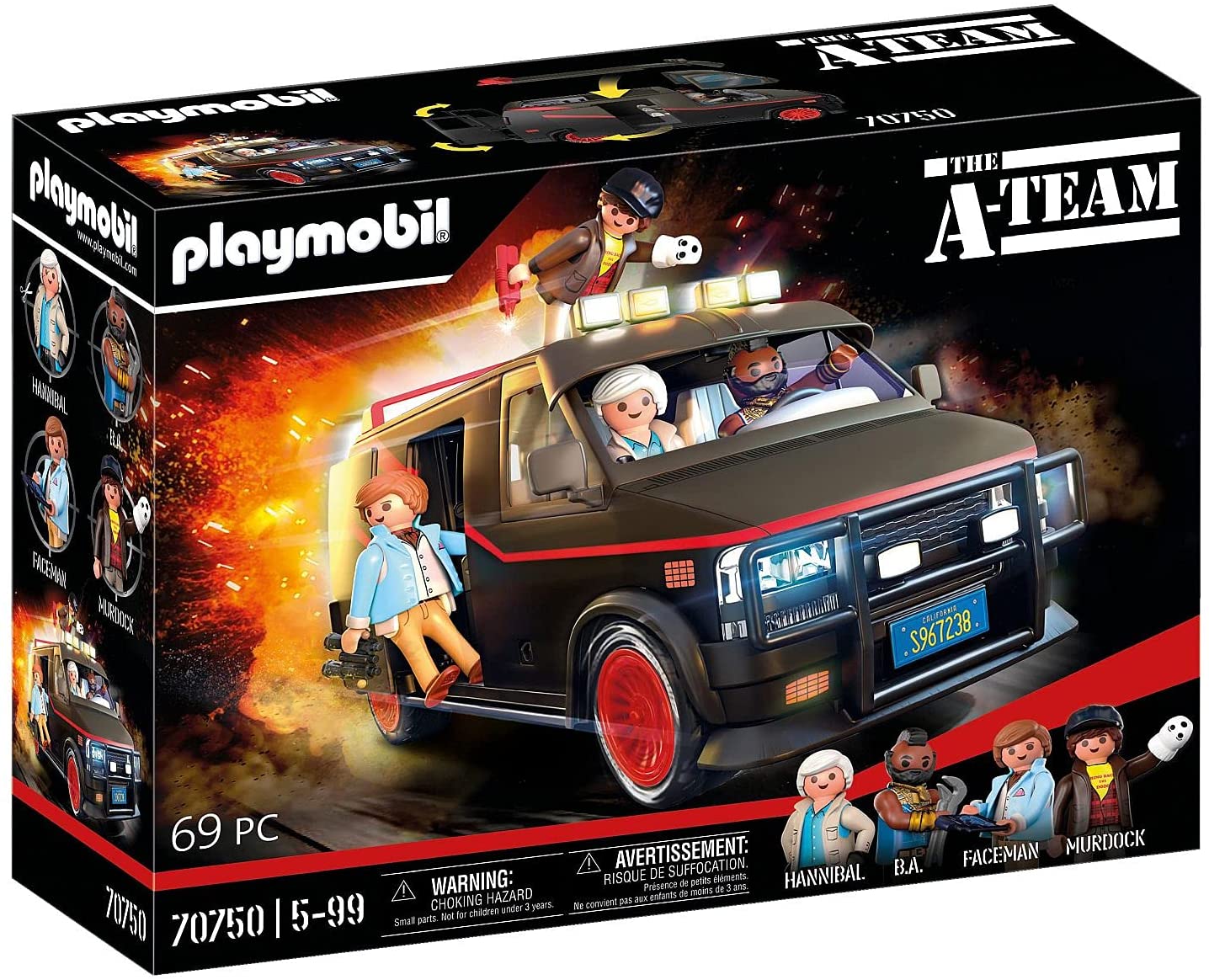 PLAYMOBIL 70750 The A-Team Van - in iconic design, for A-Team fans, collect