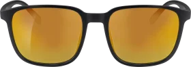 SUNDANCE sunglasses adults, black with orange mirrored lenses, 1 piece