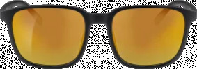 SUNDANCE sunglasses adults, black with orange mirrored lenses, 1 piece