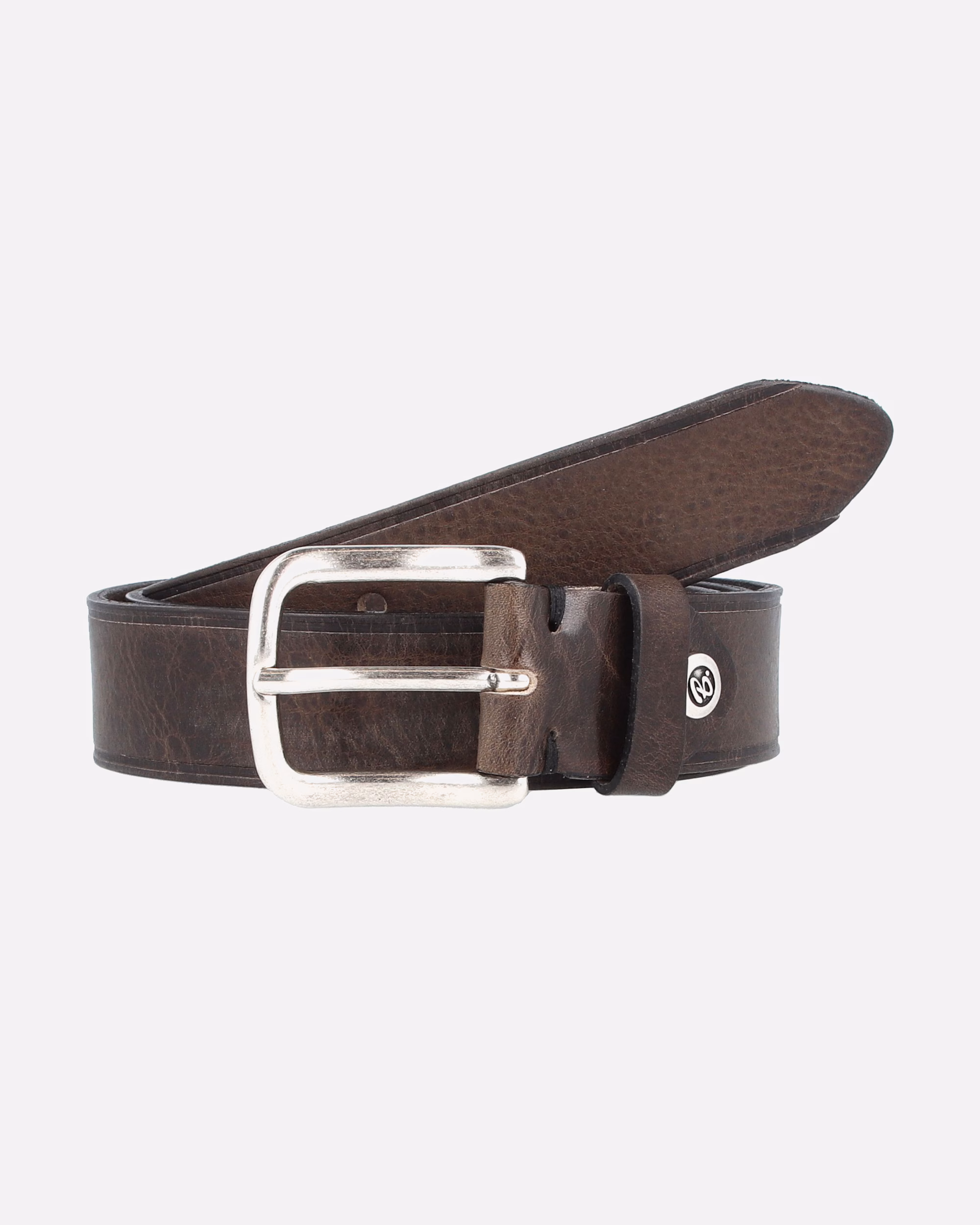 b.belt belt Cesar belt leather (steel gray steel gray)