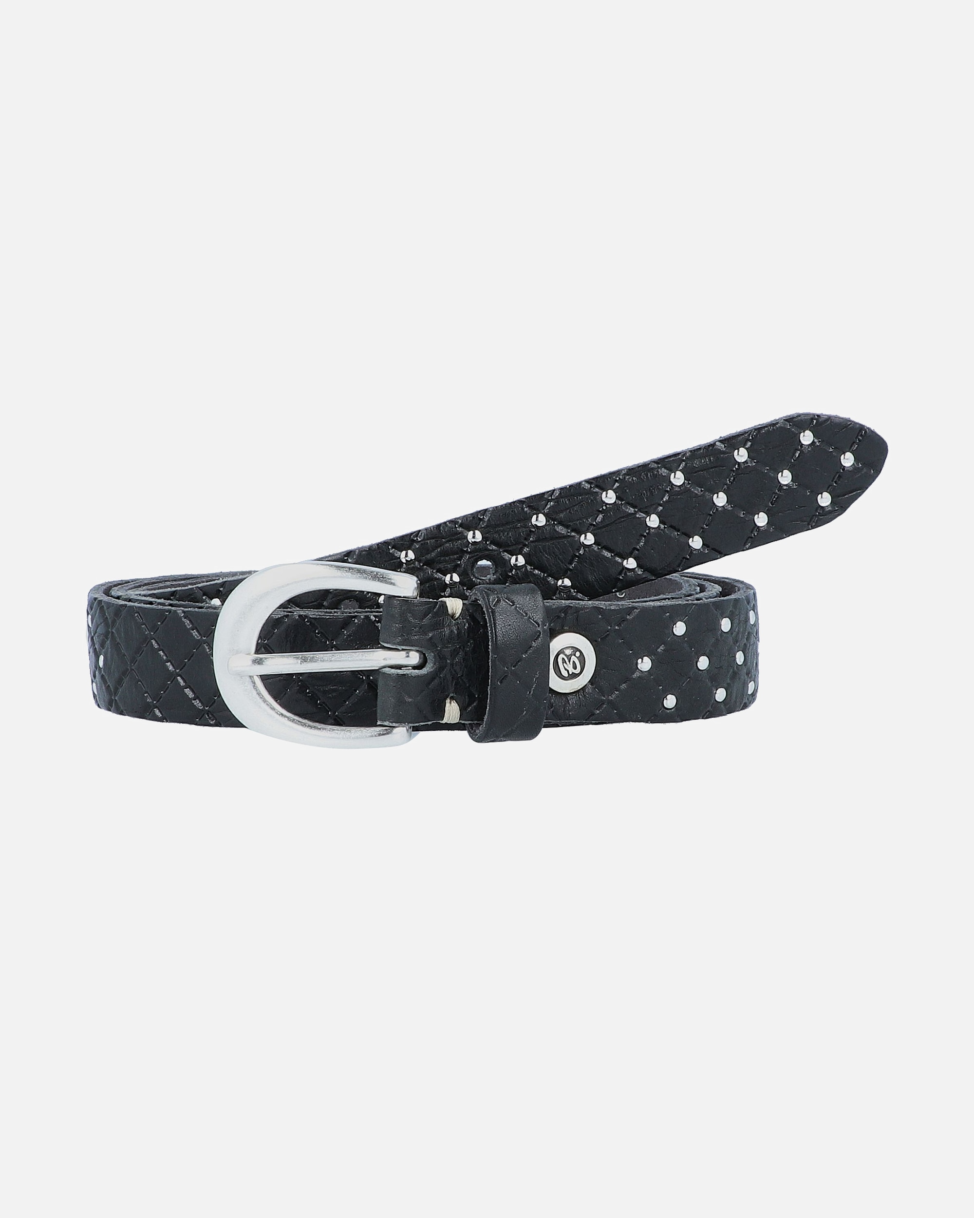 b.belt belt Lilou studded belt leather (black black)