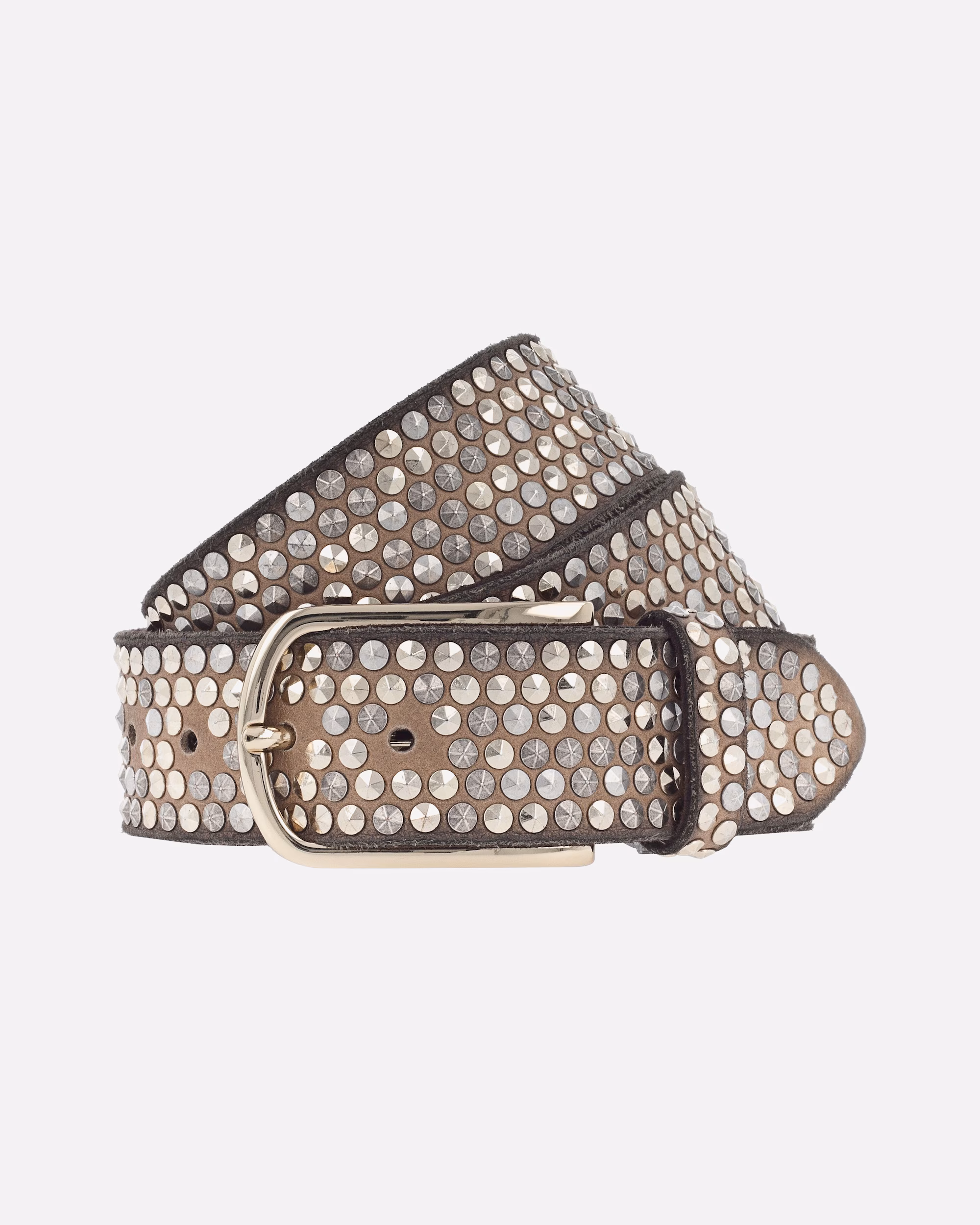 b.belt belt rivet belt leather (beige beige)