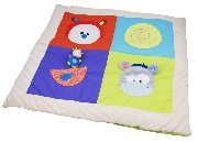 Babynat Crawling Blanket with Donkey and Ladybird, 90 x 90 cm