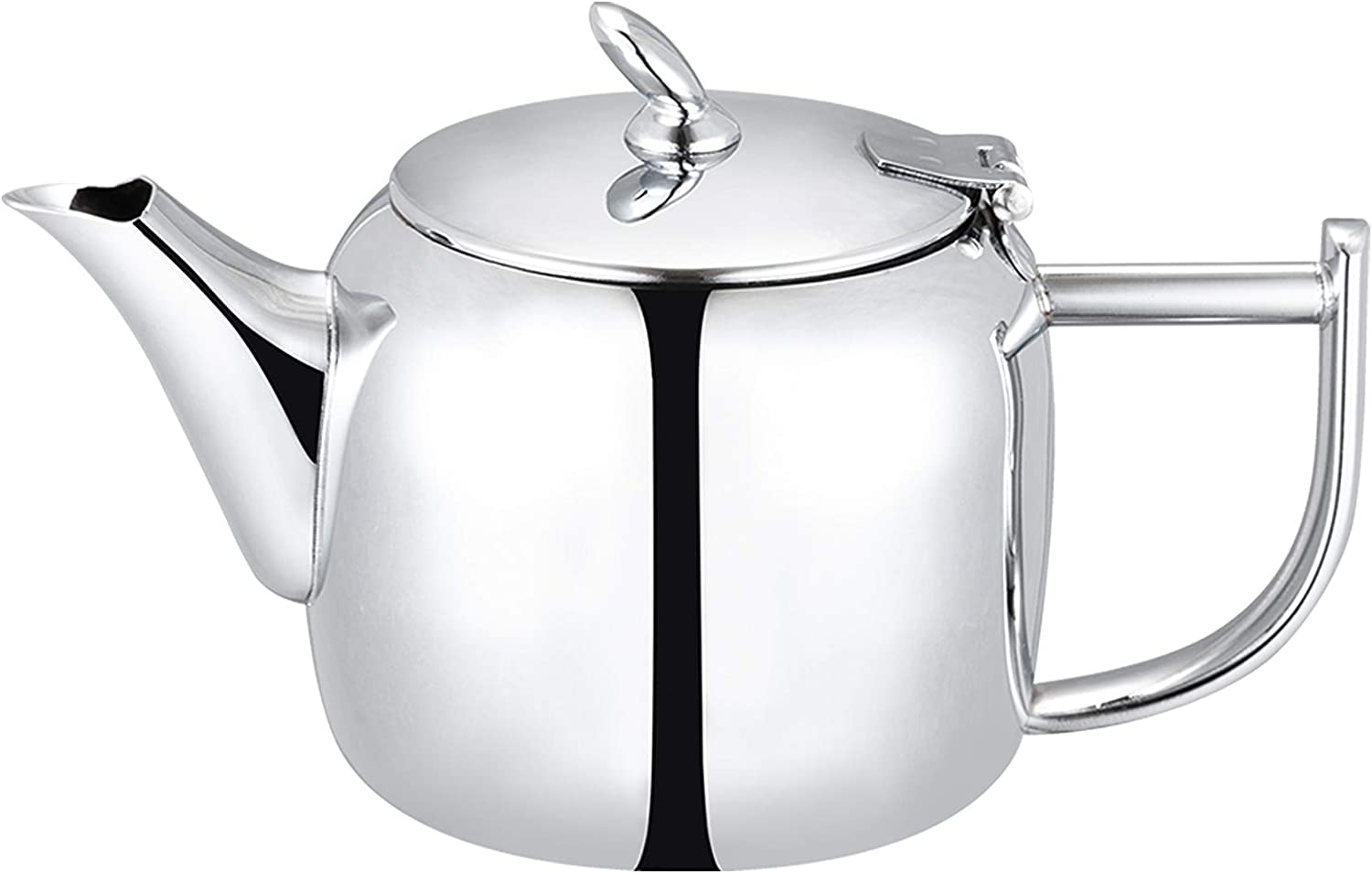 Cafe Ole Café Olé CHT-024 Chatsworth Teapot with Unique Lid Made of High Quality 18/10 Stainless Steel - High Polish 24oz Drip Free Casting Stainless Steel 24oz