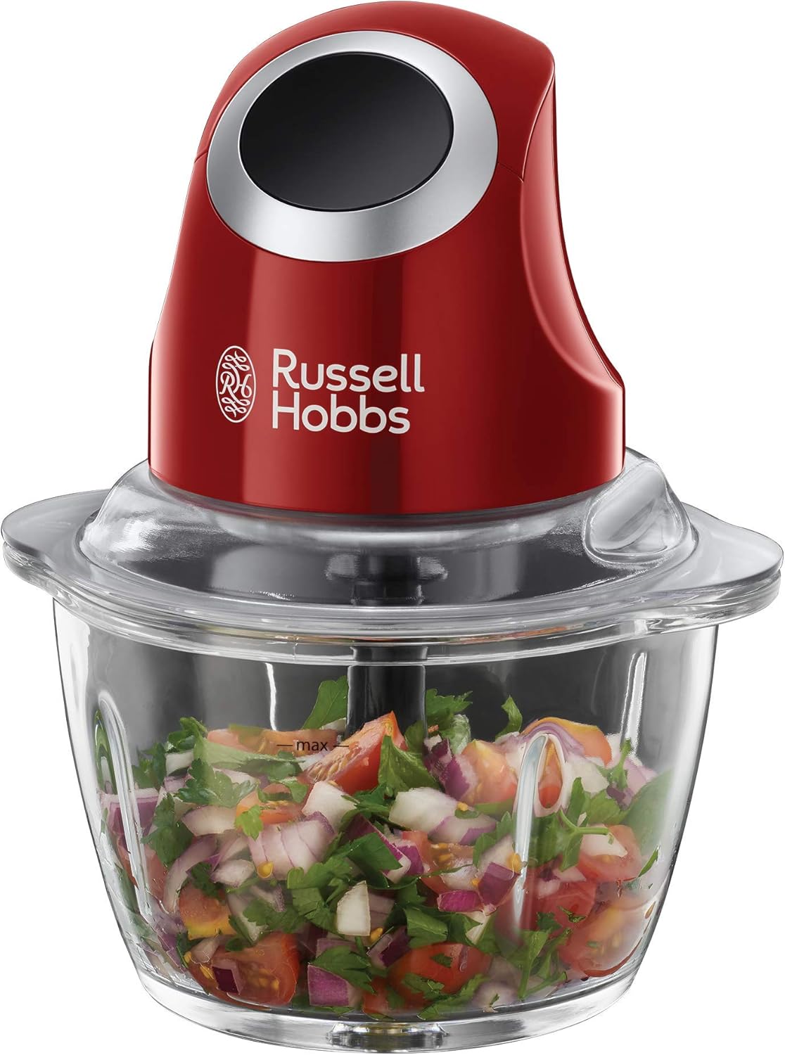 Russell Hobbs 24730-56 Desire Food Processor, 2 Speed ​​Levels, Pulse/Ice Crush Function, Red/Black