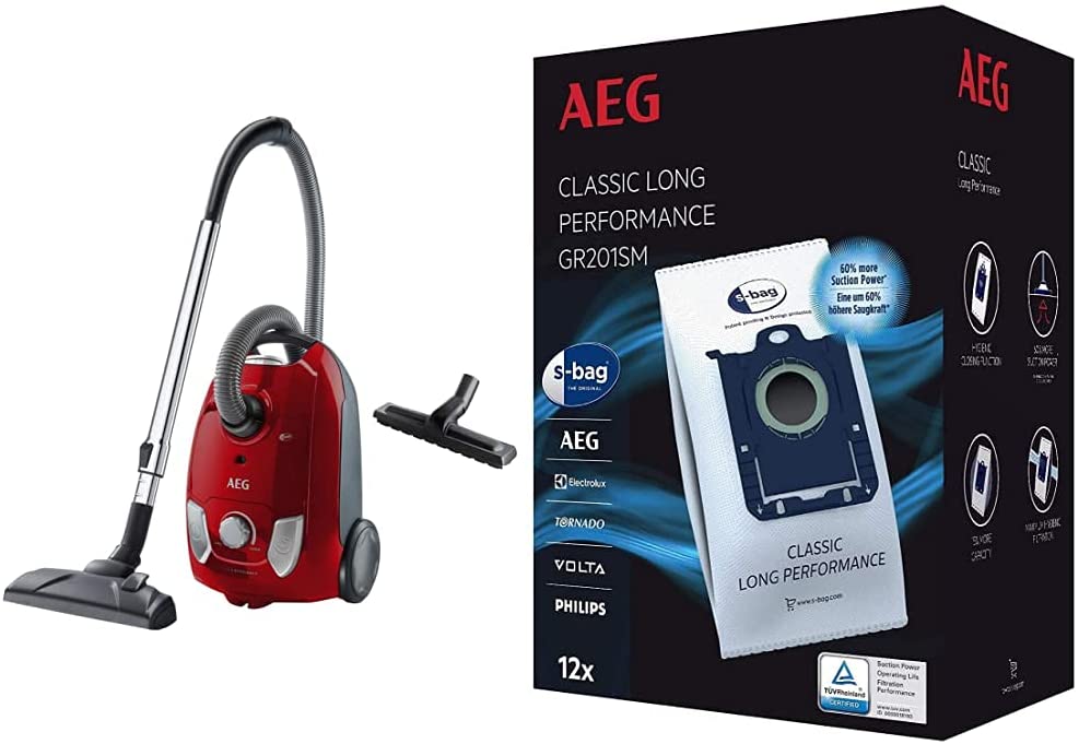 AEG VX4-1-WR-P Vacuum Cleaner with Bag / Includes Additional Nozzle / Acces
