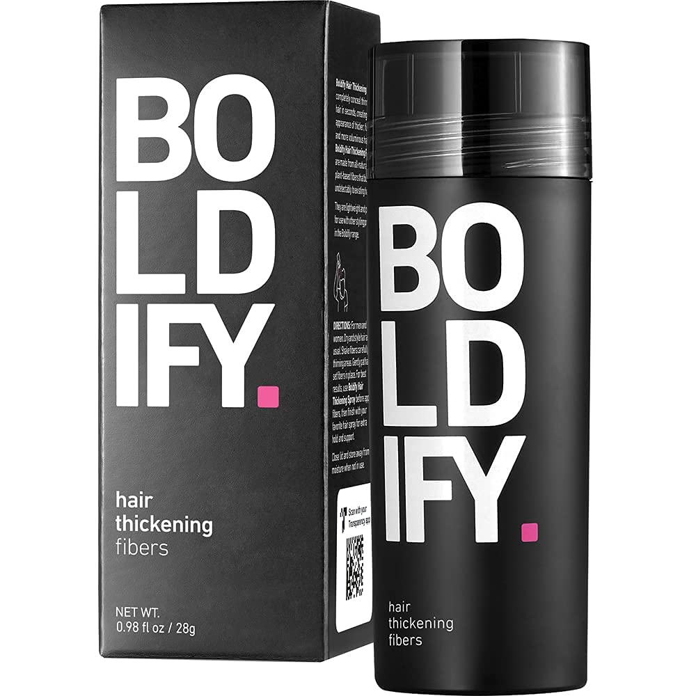 BOLDIFY Scatter Hair for Thinner Hair Medium Blonde Invisible Natural Large Bottle 28g Conceals Hair Loss in 15 Seconds Hair Thickening Hair Powder for Fine Hair Women Men, ‎medium