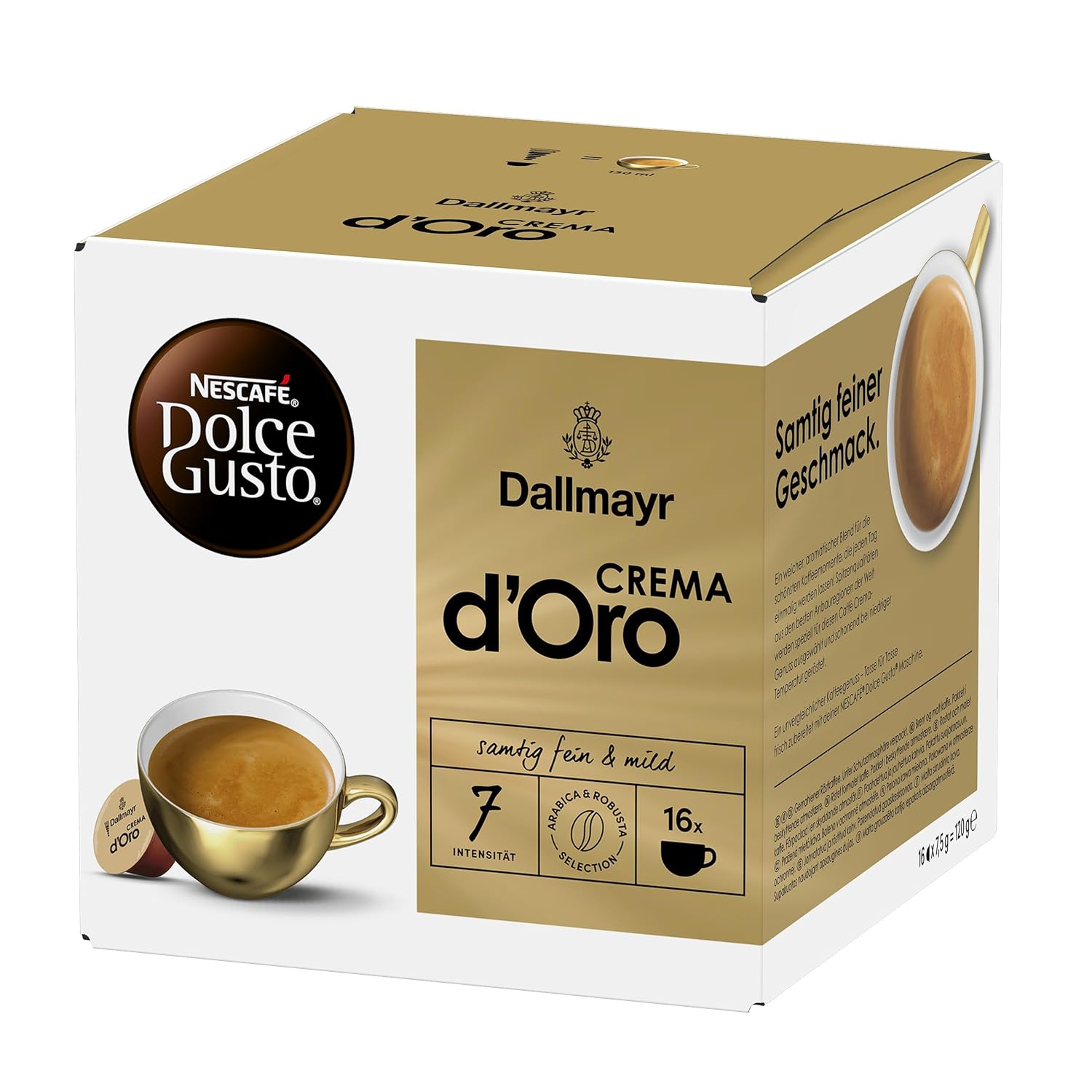 NESCAFÉ DOLCE GUSTO DALLMAYR Crema d'Oro Coffee Capsules Pack of 1 (1 x 16 Servings)