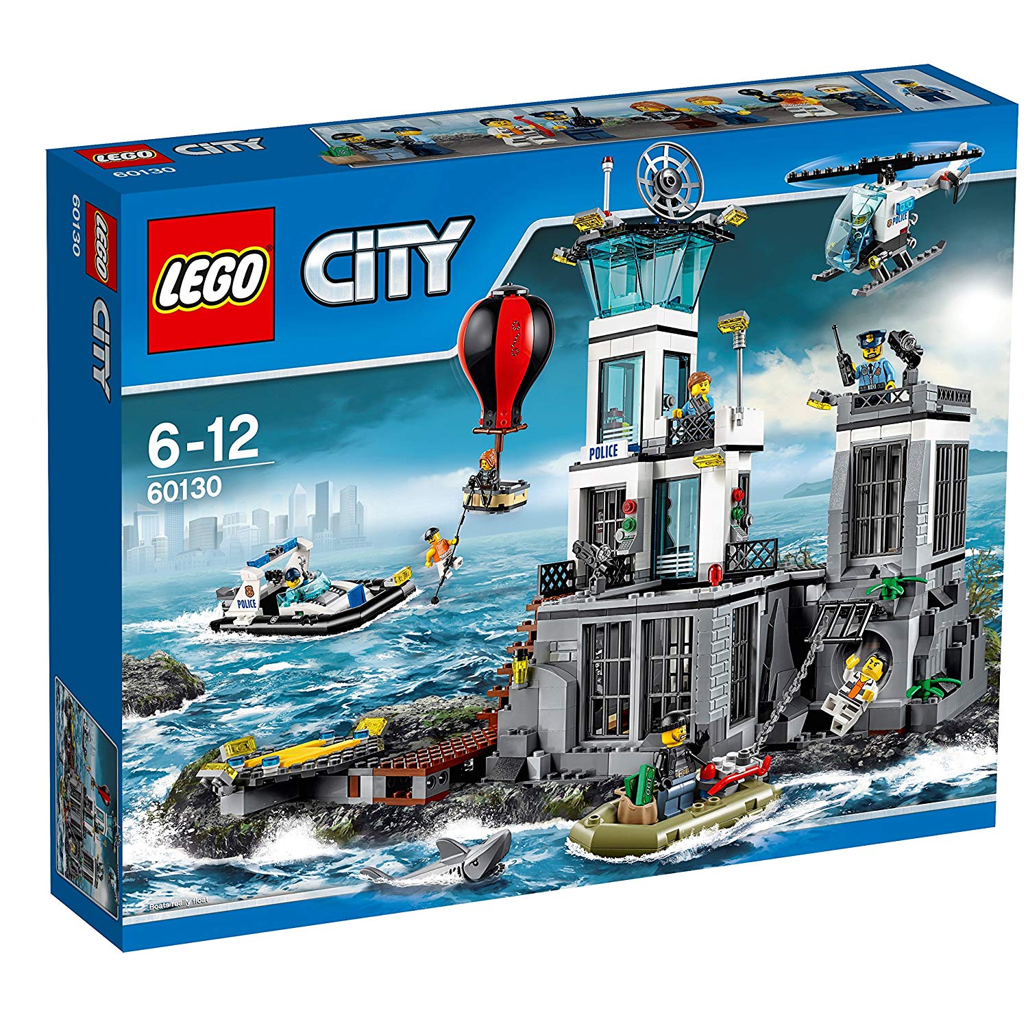 Lego City Police District 60130 S Prison Island, Building Block Toys