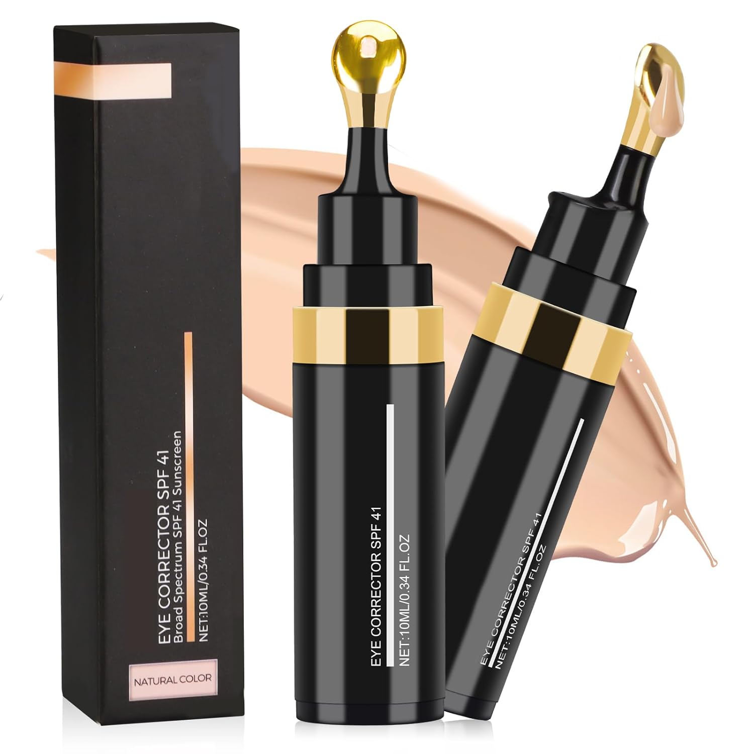 Dark Circle Concealer, Covers Dark Circles and Puffiness, Sun Protection Concealer in Light Color, Natural Color, Concealer for Dark Circles, Moisturizing Light, Pack of 2