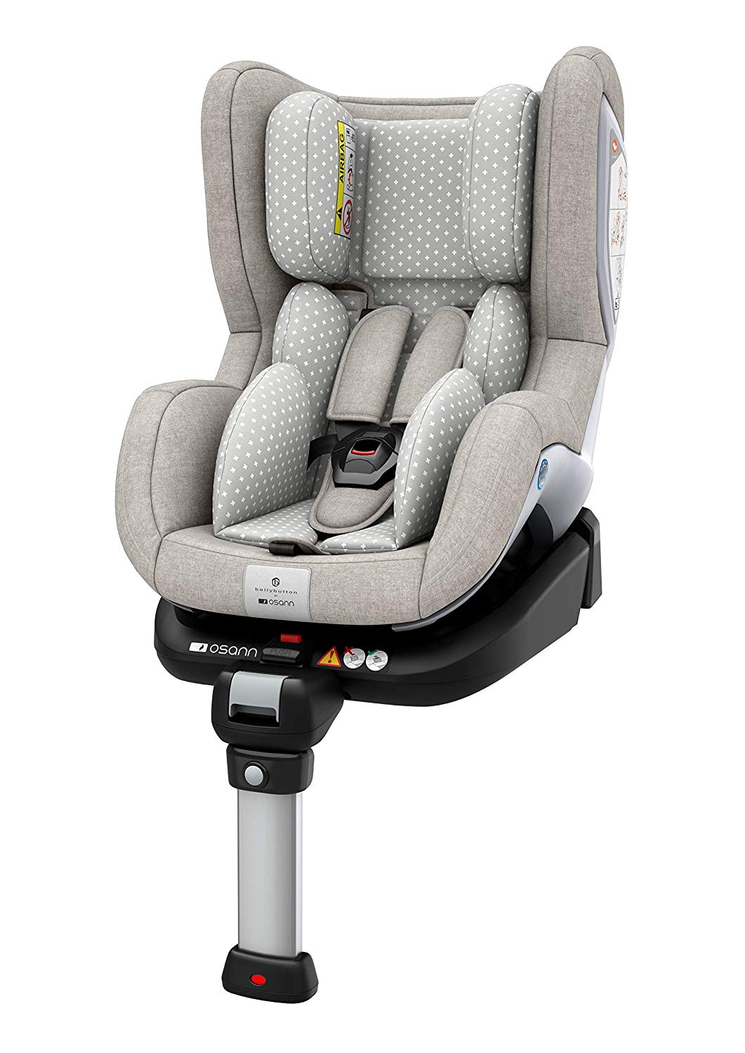 Osann Reboard Fox Isofix Child Seat Group 0+/1 0-18 kg 0 to 4 Years ECE R44/04 Silvercloud