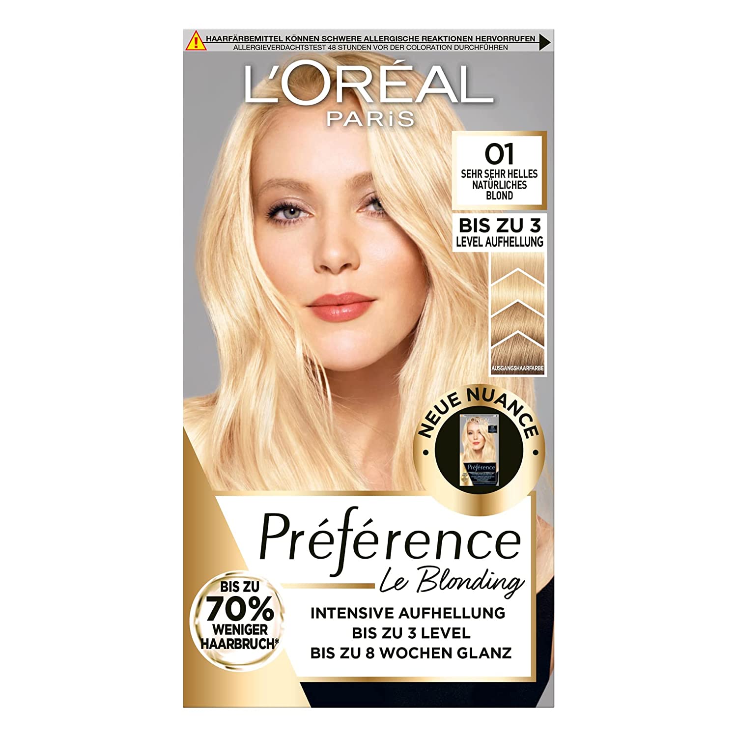 l'oréal L\'Oréal Paris Le Blonding Permanent Hair Colour Preférence 01 Very Light Natural Blonde, ‎01