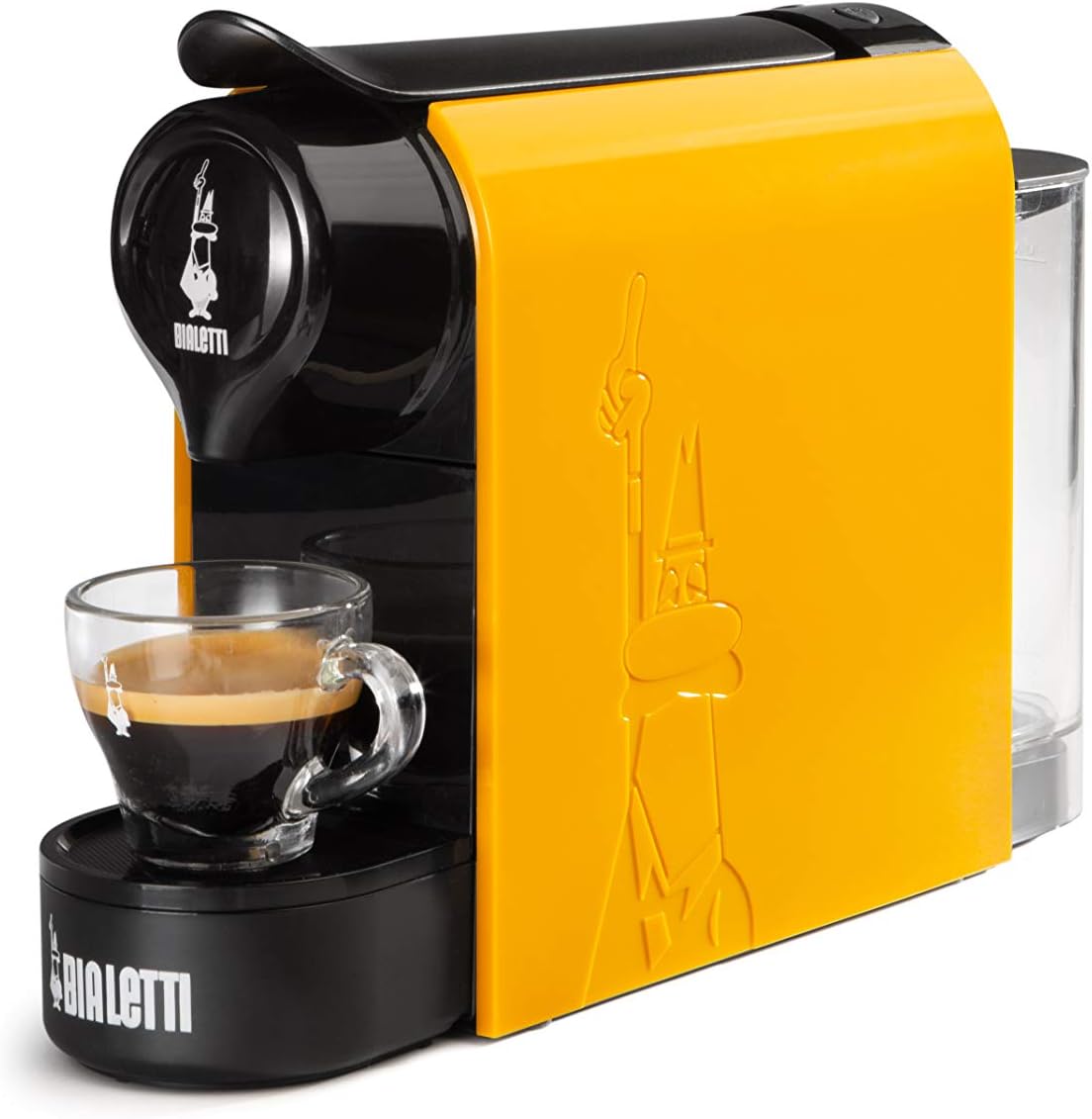 Bialetti Gioia, espresso coffee machine for aluminum capsules System IL coffee d \ 'Italia, super compact, ocher + 32 capsules