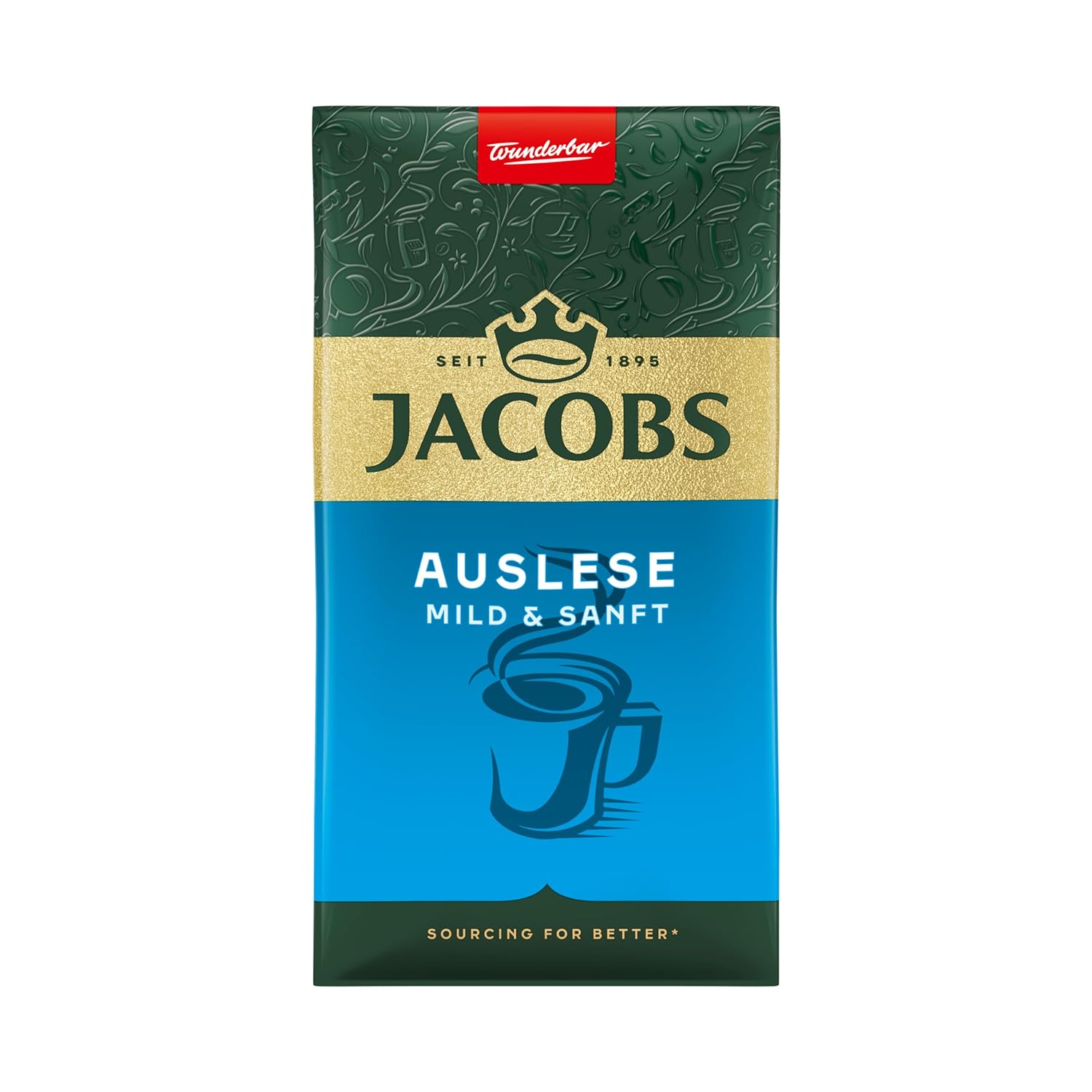 Jacobs Filter Coffee Auslese: Mild and Gentle, 500 g Ground Coffee