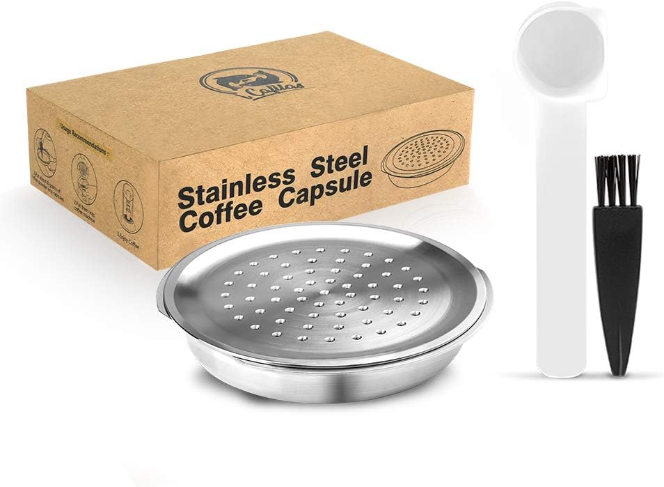 i Cafilas Refillable Stainless Steel Coffee Capsule for Refilling, Compatible with Philips Senseo, Reusable Refill Capsule for Philips Senseo Machines